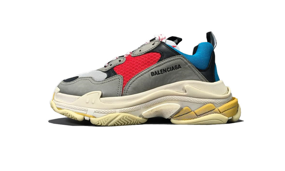 Balenciage Triple S Grey Red Blue