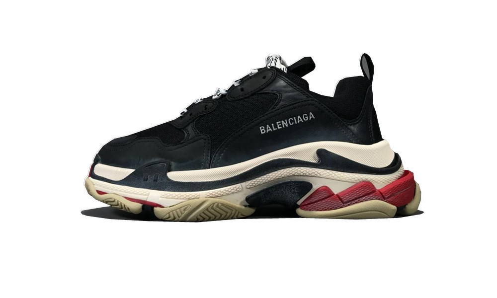 Balenciage Triple S Black White Red