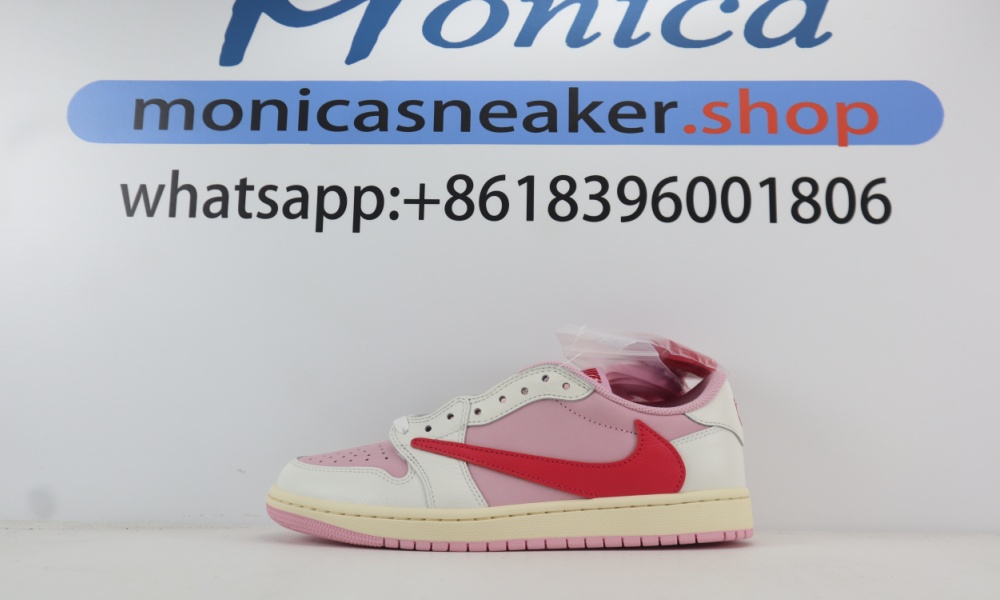 PK 5.0 Air Jordan 1 Low OG SP x Travis Scott 'Sail / Tropical Pink'