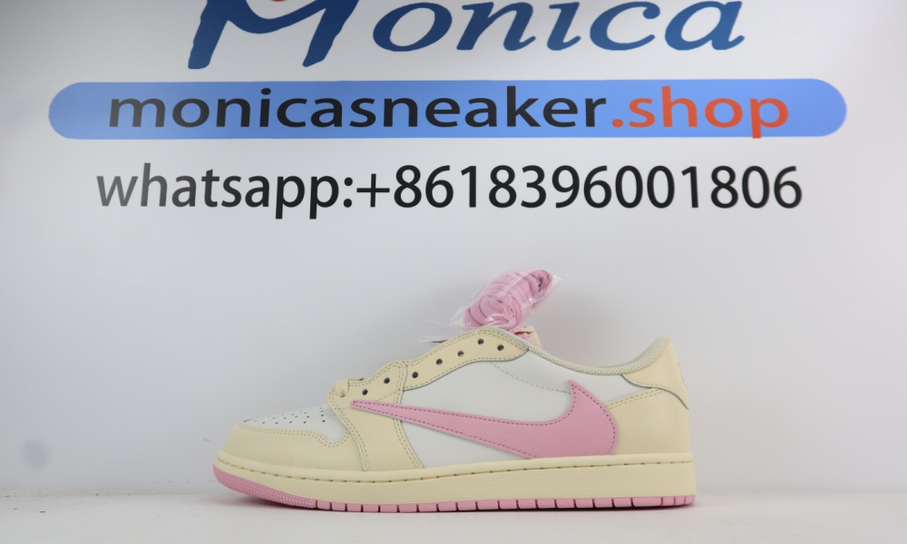 PK 5.0 Air Jordan 1 Low OG SP x Travis Scott 'Muslin / Shy Pink'