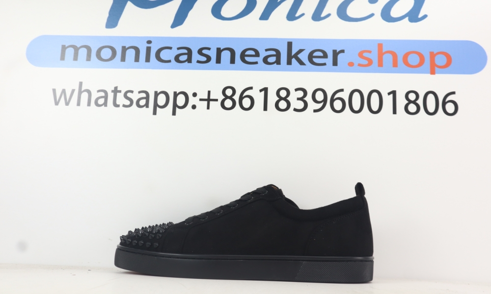 C.L Louis Junior Spikes Sneaker in black