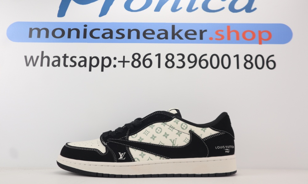 Travis Scott x Fragment Design x Jordan 1 Low OG SP L.V Black Off White Grey LX1988-200