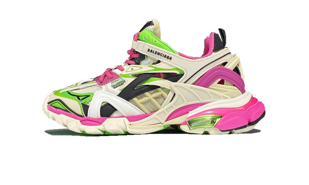 BALENCIAGE Track 2 White/Green/Pink