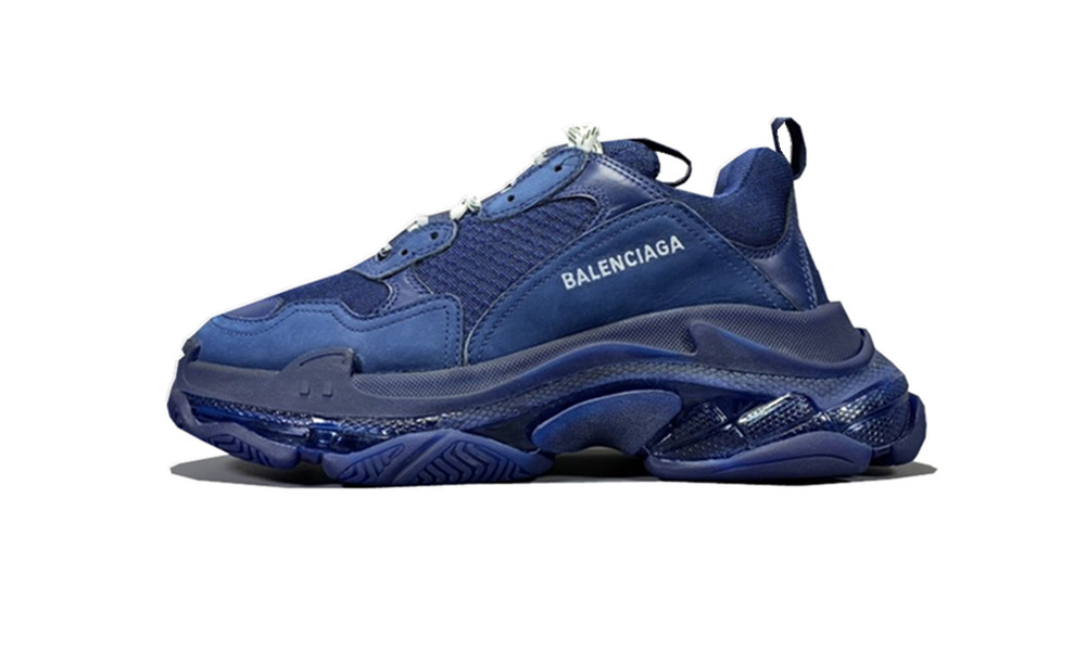 Balenciage Triple S Clear Sole Navy