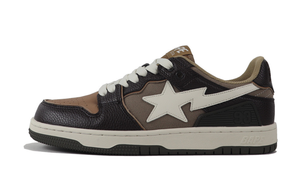 A Bathing Ape Bape SK8 Sta Brown Ivory