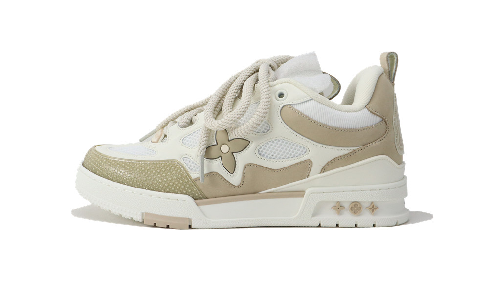 L *V SKATE SNEAKER BEIGE WHITE